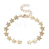 Brass Star Link Chain Bracelet Making AJEW-JB01150-01-1
