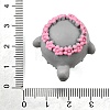 Sea Animals Opaque Resin Pufferfish with Flower Crown Figurine RE-CBA1AA1-03G-3