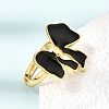 304 Stainless Steel Enamel Cuff Open Rings SA-CBA369F-02G-03-2