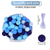 80Pcs 4 Style Round Silicone Focal Beads SIL-SZ0001-22B-2