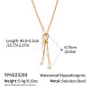 Minimalist Stainless Steel and Water Drop Natural Freshwater Pearl Knot Tassel Pendant Necklaces for Women DX0351-1-7