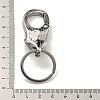 Tibetan Style 316 Surgical Stainless Steel Fittings with 304 Stainless Steel Key Ring FIND-Q101-05AS-3