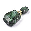 Assembled Synthetic Pyrite and Imperial Jasper Openable Perfume Bottle Pendants G-R481-13A-3