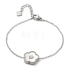 304 Stainless Steel Cable Chain Charm Bracelets for Women BJEW-U024-03P-01-4