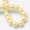 Baking Paint Pearlized Glass Pearl Round Bead Strands HY-Q003-12mm-21-4