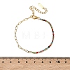 304 Stainless Steel Paperclip Chain & Rhinestone Cup Chains  Bracelets for Women BJEW-D456-06G-03-5