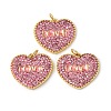 Brass Rhinestone Pendants KK-C143-39G-01-1