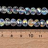 Electroplate Transparent Glass Beads Strands EGLA-A046-01C-21-4
