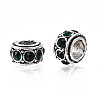 Alloy Rhinestone European Beads MPDL-Q212-001D-RS-3