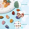 16Pcs 8 Styles Natural Agate & Amethyst & Topaz Jade & Green Aventurine & Red Agate & Tiger Eye & White Agate G-CJ0001-80-3