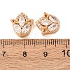 Brass Micro Pave Clear Cubic Zirconia Beads CU-CBAEC99-29G-3