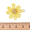 Glass Seed Beaded Pendants PALLOY-MZ01359-02-3