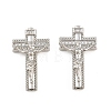 Easter Brass Micro Pave Clear Cubic Zirconia Pendants CU-CBADC6C-10P-02-1