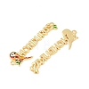 Brass Enamel Bird with Word Hondura Connector Charms KK-F931-23G-2