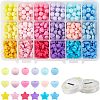  DIY Opaque Children's Day Stretch Bead Bracelets Making Kits DIY-NB0004-75-1