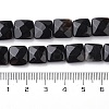 Dyed & Heated Natural Black Agate Beads Strands G-K359-B13-01-5