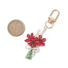 3D Flower Glass Seed Beaded Pendant Decorations KEYC-MZ00056-3