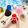 Fingerinspire 6Pcs 6 Colors EVA Cloth Mini Hat Fascinator Base AJEW-FG0005-04-3