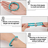 6Pcs 6 Style Synthetic Turquoise Round Beaded Stretch Bracelets Set BJEW-AN0001-20-3