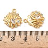 Ocean Brass Micro Pave Clear Cubic Zirconia Charms KK-B160-42G-07-3