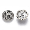 6-Petal Tibetan Style Alloy Bead Caps TIBE-S320-137AS-LF-1