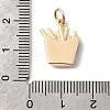 Brass Enamel & Rhinestone Pendants KK-H253-02G-3
