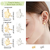 60Pcs 6 Style 304 Stainless Steel Stud Earring Findings STAS-DC0010-20-2