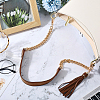 1Pc Imitation Leather with Alloy Curb Chain Purse Chains FIND-CL0002-07-3
