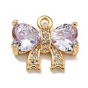 Brass Micro Pave Cubic Zirconia Charms KK-U037-18G-02-1