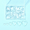 48Pcs 6 Styles Transparent Heart Glass Cabochons GGLA-FS0001-07-7
