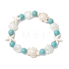 Synthetic Turquoise Beaded Stretch Bracelets BJEW-JB11861-2