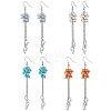Natural Persian Jade Wing Dangle Earrings EJEW-JE06728-2