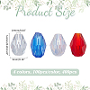 400Pcs 4 Colors Transparent Glass Beads EGLA-ME0001-05-2