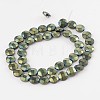 Electroplated Non-magnetic Synthetic Hematite Flat Round Bead Strands G-L368-06F-2