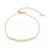 May Birthstone Natural Peridot Beaded Bracelets BJEW-JB06092-05-1