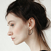 4 Pairs 4 Colors Titanium Steel Heart Hoop Earrings for Women EJEW-AN0002-87-4
