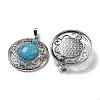 Synthetic Blue Turquoise Pendants G-Q158-03S-2