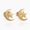 304 Stainless Steel Stud Earrings EJEW-H350-27G-1