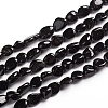 Natural Black Tourmaline Beads Strands X-G-D0002-B39-1