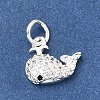 Brass Micro Pave Clear Cubic Zirconia Charms LS-KK-D110-08B-S-1