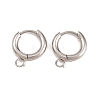 316 Stainless Steel Huggie Hoop Earring Findings EJEW-B158-01A-P-1