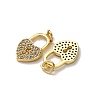 Brass Micro Pave Clear Cubic Zirconia Pendants LS-KK-A270-03D-G-2