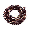 Electroplate Transparent Glass Beads Strands EGLA-Q132-4MM-A11-2