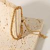 Adjustable Stainless Steel Round Beads Slider Bracelets NC9916-1-2
