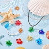 6Pcs 6 Colors Handmade Lampwork Beads Strands LAMP-TA0002-44-8