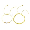 2Pcs Adjustable Glass Seed Beads & Glass Beads Braided Bead Bracelets Set BJEW-MZ00287-03-2