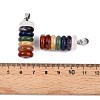 Chakra Theme Natural Amethyst & Topaz Jade & Red Agate & Quartz Crystal & Red Jasper & Lapis Lazuli & Green Aventurine Pendants G-N344-06A-3