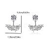 925 Sterling Silver Pave Moissanite Stud Earrings for Women XF0952-4