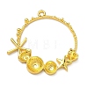 Ocean Theme Alloy Open Back Bezel Pendants PALLOY-F321-03G-G-1