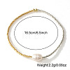 Imitation Pearl & Glass Seed Bead Stretch Bracelets for Women NJ9716-1-3